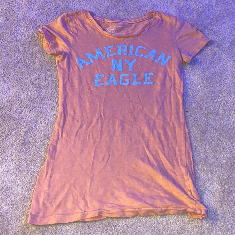 Orange and blue American Eagle tee